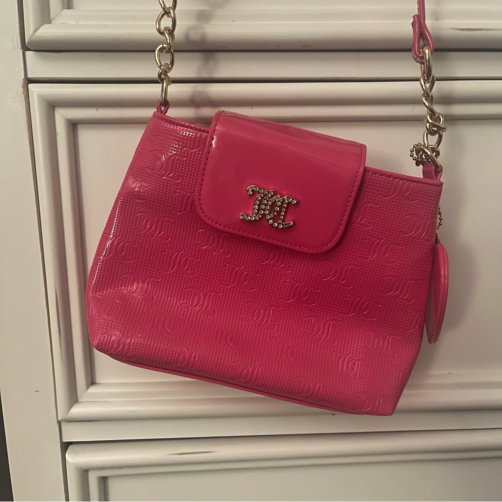 Juicy Couture Pink Crossbody Bag with Gold Hardware